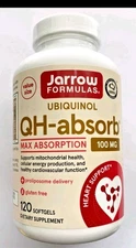 Jarrow Formulas Ubiquinol Qh-absorb  120 gels MAX ABSORPTION  100mg SEEPICS