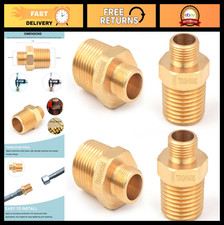 4 Pack RV Faucet Adapter 1/2" to 3/8" Reducer Brass Compression Fitting for Wate