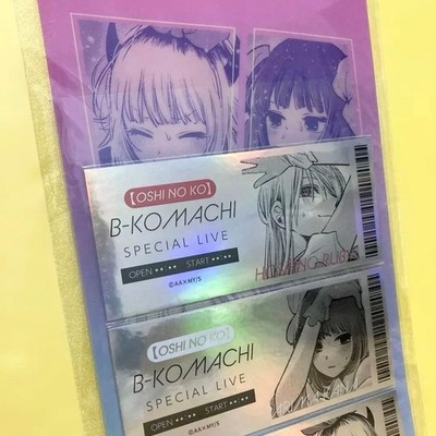 Oshi no Ko Ticketdatei mit Live Ticket-Style Glitzer Stickern 3 Blatt