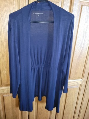 Women's Juniors Plus 2X Croft & Barrow Long Sleeve Cardigan/ Jacket Navy