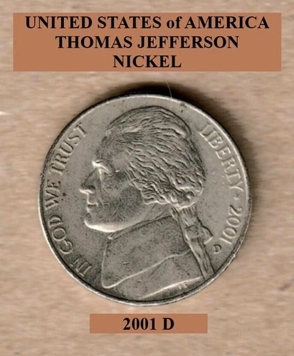 Photo of a 2001-D Jefferson Nickel from an eBay sale