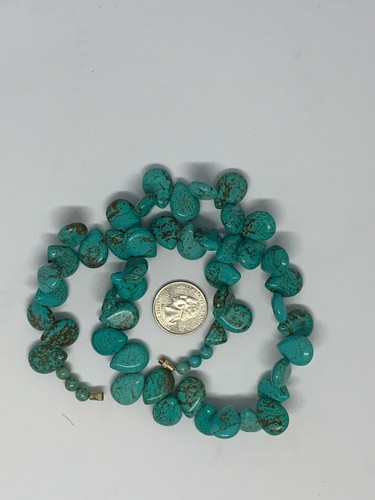 Collier Tibétain Style Antique Turquoise Et Corail - Longueur 48 Cm (19 Pouces) - Fait Main - Neuf Sans Emballage