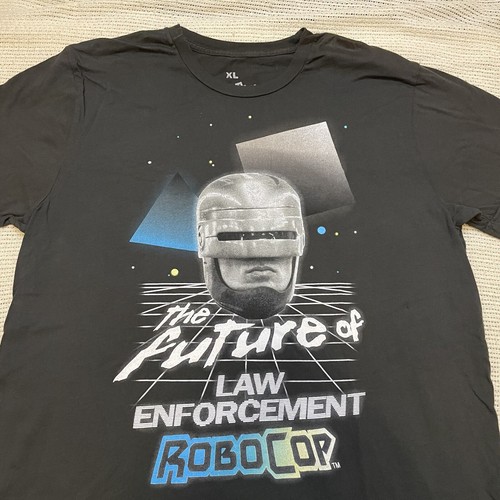 New Retro ROBOCOP XL T-Shirt THE FUTURE OF LAW ENFORCEMENT Robo Cop Movie Rare - Picture 1 of 4