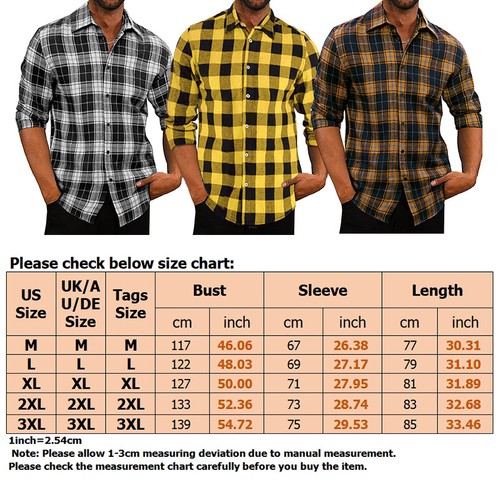 Men Shirts Long Sleeve Tops Mens Casual Lapel Neck Holiday Loose Blouse Work - Picture 2 of 24