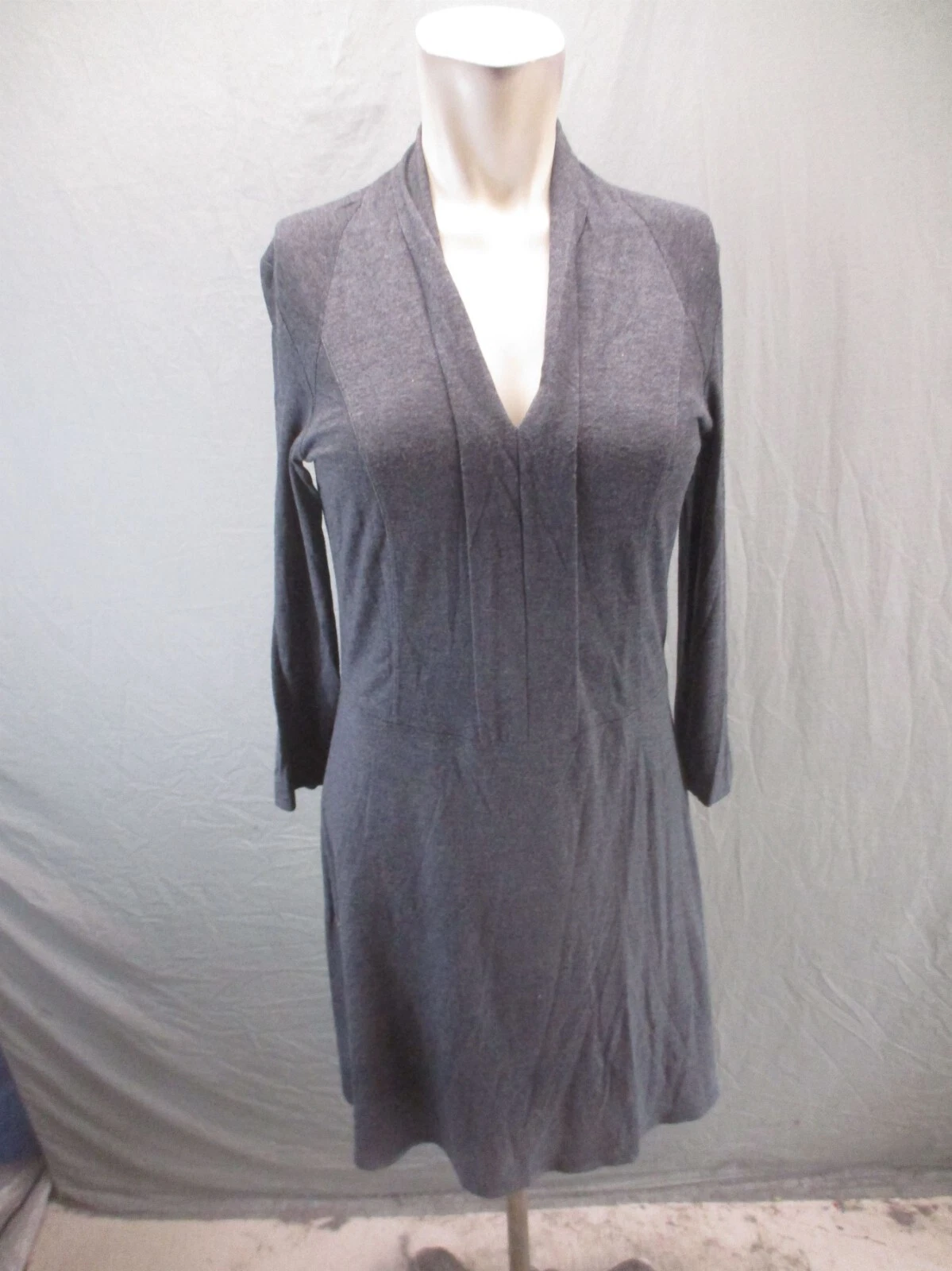 lole plunging long sleeve stretch pleated slim midi 