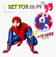 3D SPIDERMAN Foil Balloons Set Kids Spiderman Birthday Party Decoration Balloon