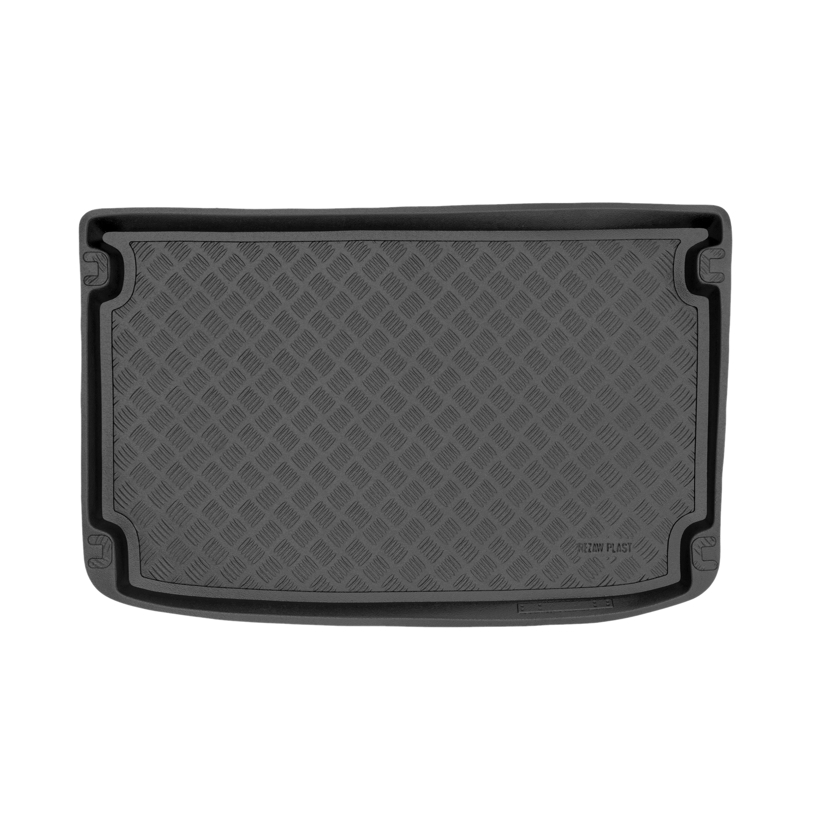 Tapis de coffre Kia Stonic Rezaw-Plast finition premium sur mesure en PVC rigide noir