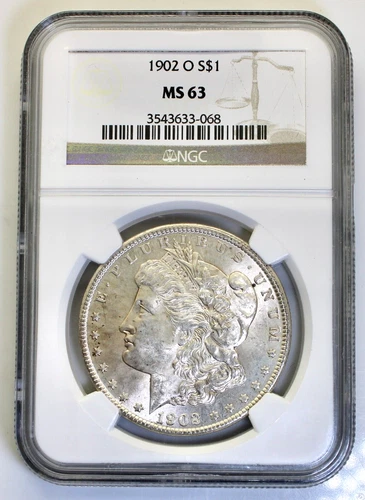 1902 O Morgan Dollar MS 63 NGC Silver Uncirculated $1 Coin