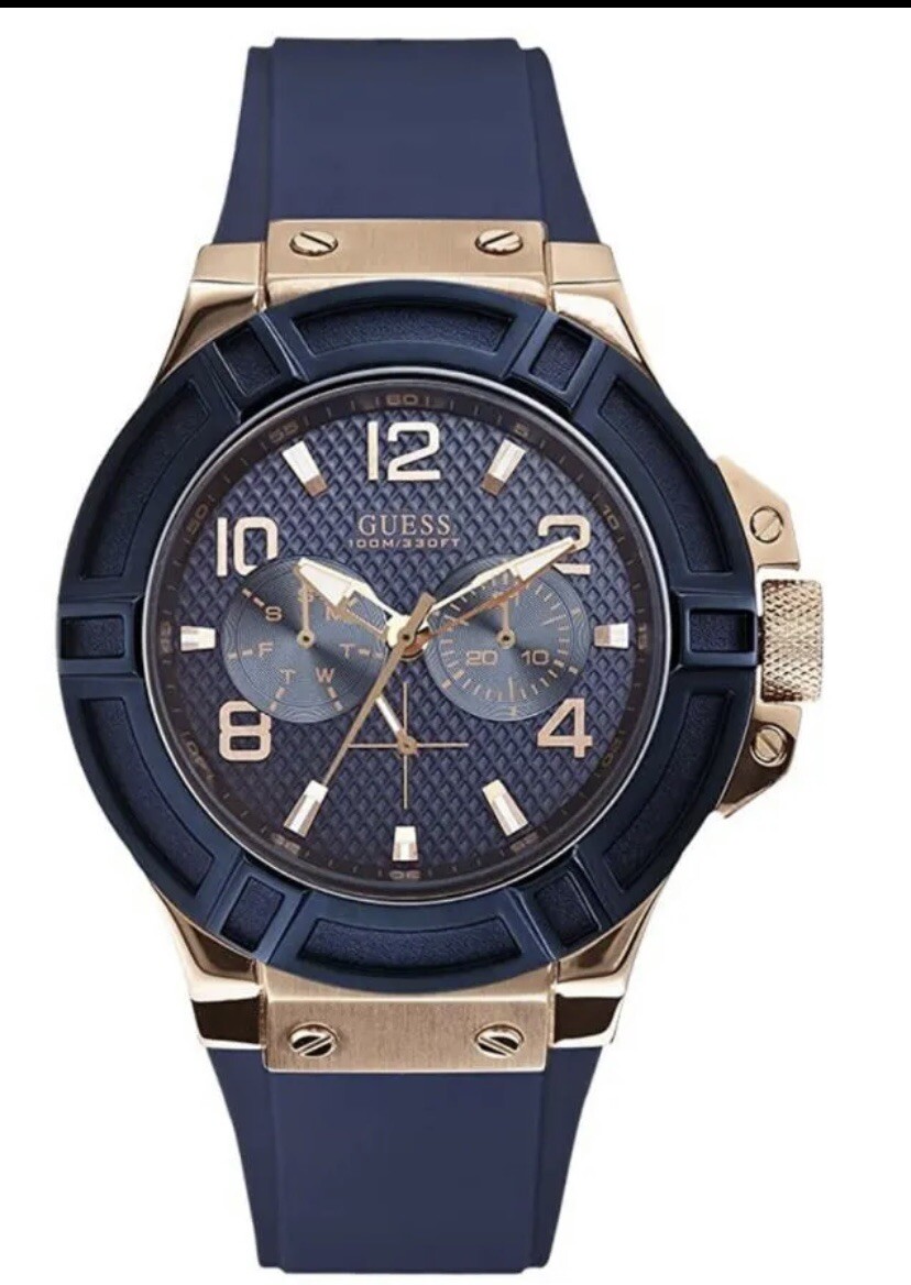 Guess Womens Rigor Multi Dial Silicon Strap Watch W0247G3