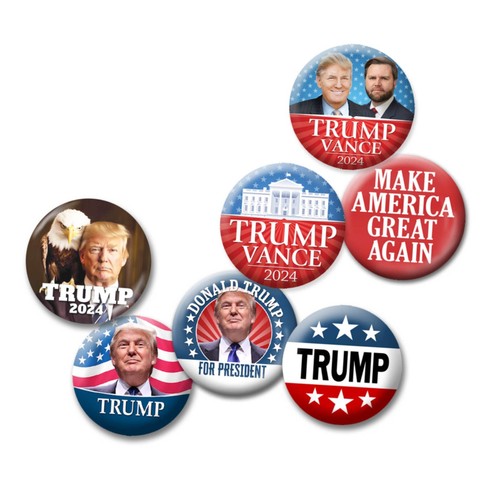 7-PACK Trump Vance Buttons - 1.5" Pins Donald JD Photo MAGA 2024 assorted - Picture 6 of 6