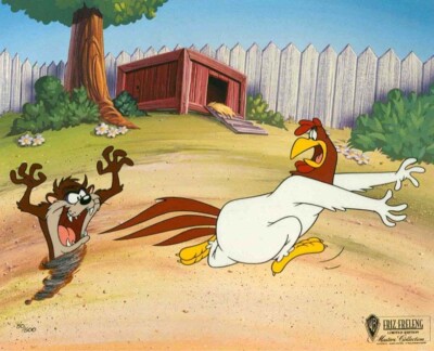 Foghorn Leghorn Taz Chicken Tonight WB Ltd Ed Animation Cel 500 Friz Freleng