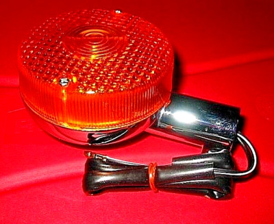 Chrome Turn Signal XJ550 XJ650 MAXIM Front or Rear Metal 2 WIRES W/ PINCH BOLT