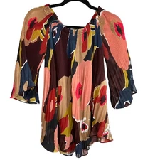 Davi & Dani Blouse Flowy Boho Cottagecore Lined Bell Sleeve Women's Size Small