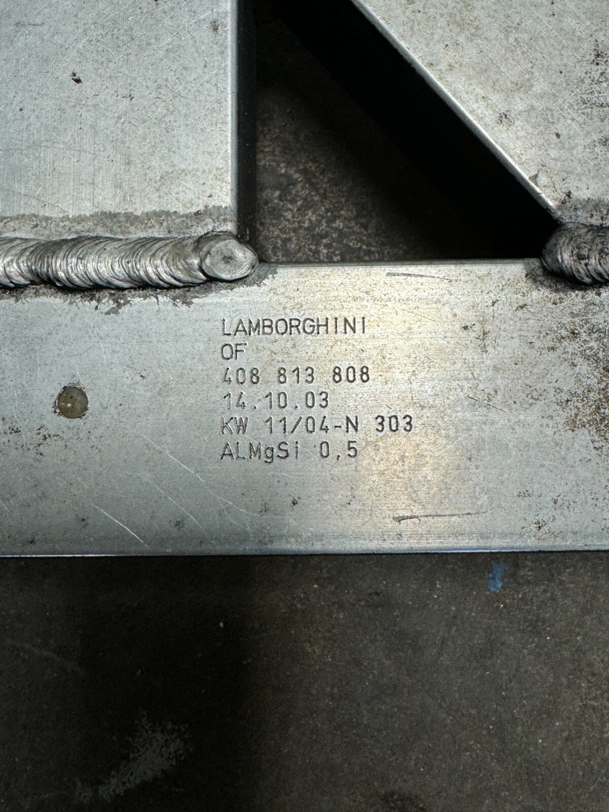 2004 LAMBORGHINI GALLARDO Alloy Rear Subframe Engine Crossmember 408813703