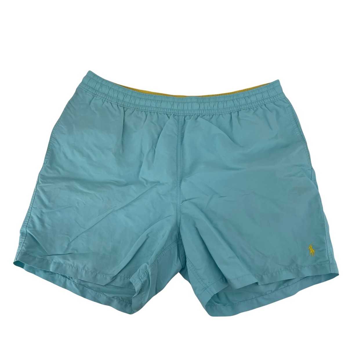 Polo Ralph Lauren Swim Trunks Lined Teal Blue Mens Size XXL Swimwear Preppy  Logo