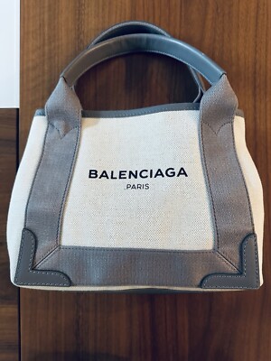 Authentic Balenciaga Cabas Canvas Unisex Tote Bag
