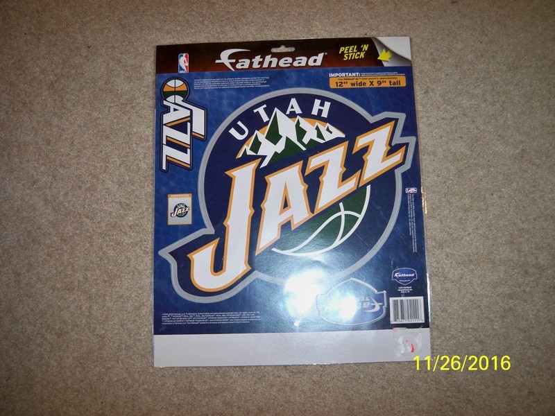 BRAND NEW! NBA UTAH JAZZ LOGO, FATHEAD TEAMMATES WALL DECALS!