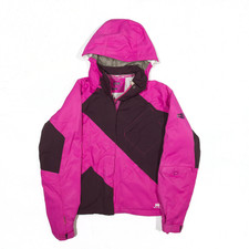 Helly Hansen Womens Pink Hooded Colourblock Ski Jacket Xs