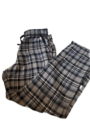 UGG Sleepwear Steiner Pajama Pants Flannel Cotton Men s Size M Plaid Grey Blue