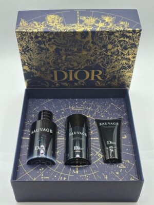 DIOR Sauvage Eau De Toilette Gift Set 3 Pcs. | eBay