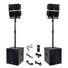 proreck Club 6000 15' 6000W Stereo Pa Speaker System Combo Set 4 Line Arrays