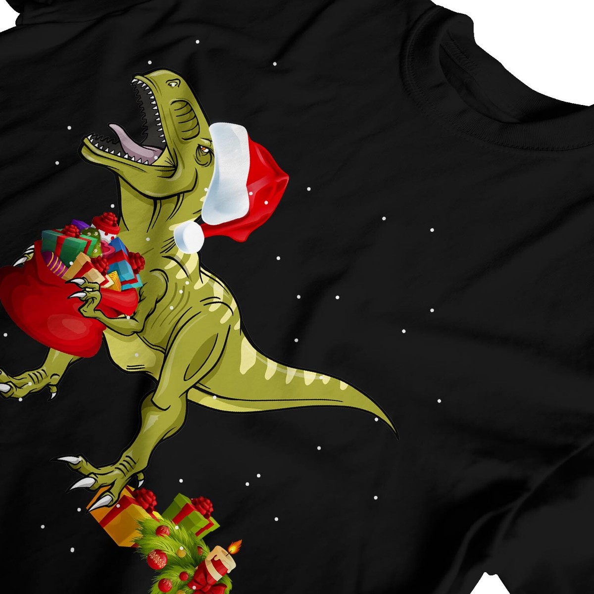 Babbo Saurus Rex Dinosauro Natale Ragazzi Natale T-Rex - Foto 8