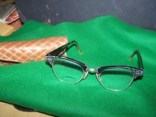 Vintage Eyeglasses Artcraft 4 1/4-5 1/2 Alum USA Alum 1950s -1960s cat eye