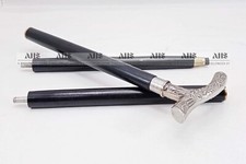 Derby Head Handle Brass Vintage Victorian Wooden Walking Stick Cane Gift For Men