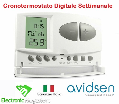 CRONOTERMOSTATO DIGITALE SETTIMANALE PROGRAMMABILE CALDAIA TERMOSTATO - Foto 6 di 11