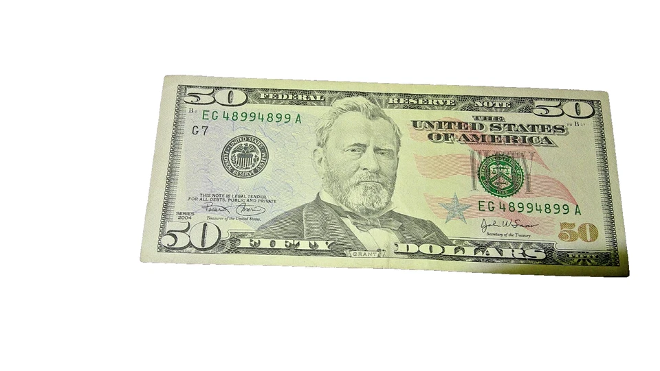 REPEATER  $50 FEDERAL RESERVE NOTE CRISP REPEATER-REPEATER  EG 4899 4899 A - Image 2 of 4