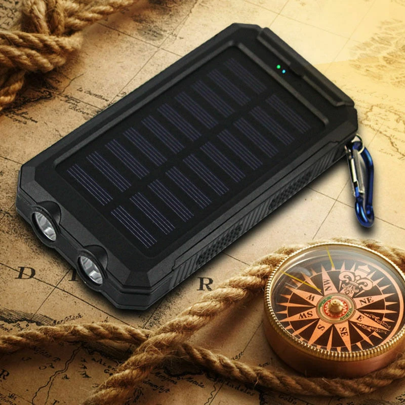 Banco de energía solar cargador portátil USB Super 10000 mAh 2025 para teléfono celular Foto 2 de 4