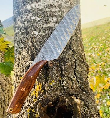 Beautiful Custom Handmade Chef/Kitchen Knife, Made By Damascus Steel -7'' Blade -