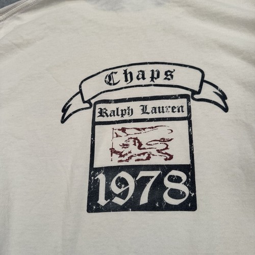 Vintage Chaps Ralph Lauren Shirt Mens Large White Long Sleeve Adult Retro - Picture 13 of 13