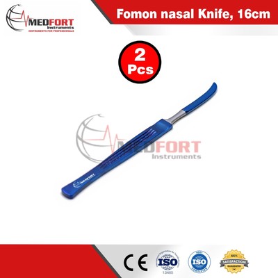 (Set of 2) Fomon Nasal Knife  16cm  German Stainless Steel, Rhinoplasty Surgery,