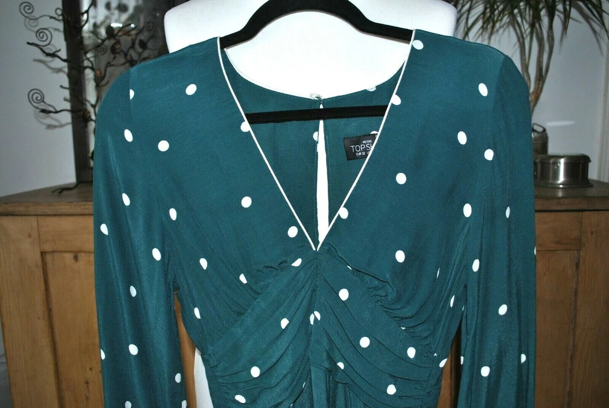 Green polka dot dress topshop 2025