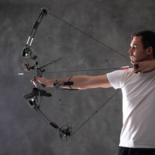 Compound Bow Recurve Bow w/ 12x Arrows Set Right Hand for Adult Hunting Training