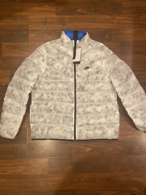 NEW Sz L Large Men Nike Therma-FIT Repel Reversible Jacket White Blue DD6974-403