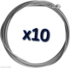 10 x Jagwire Slick Stainless Road Brake Cables 1.5mm x 2000mm for SRAM Shimano