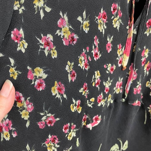 Vintage Y2K Fairy Grunge Silk Floral Top Large Whimsigoth Boho Romantic Gothic - Bild 8 von 8