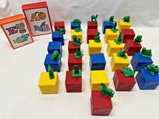 1987 Vintage Tupperware Busy ABC Blocks Alphabet Toys - Incomplete Set