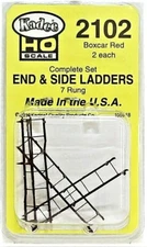 HO Scale Kadee 2102 Boxcar Red Ladders for Ends & Sides Freight Car Detail Parts