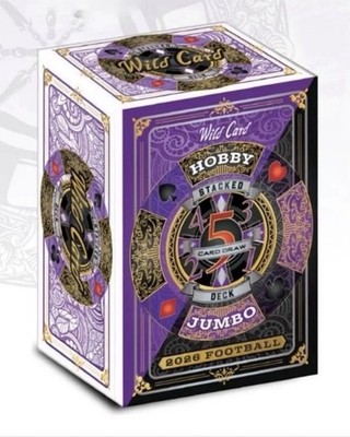2026 Wild Card 5 Card Draw Stacked Deck Football Factory Sealed Hobby Jumbo Box