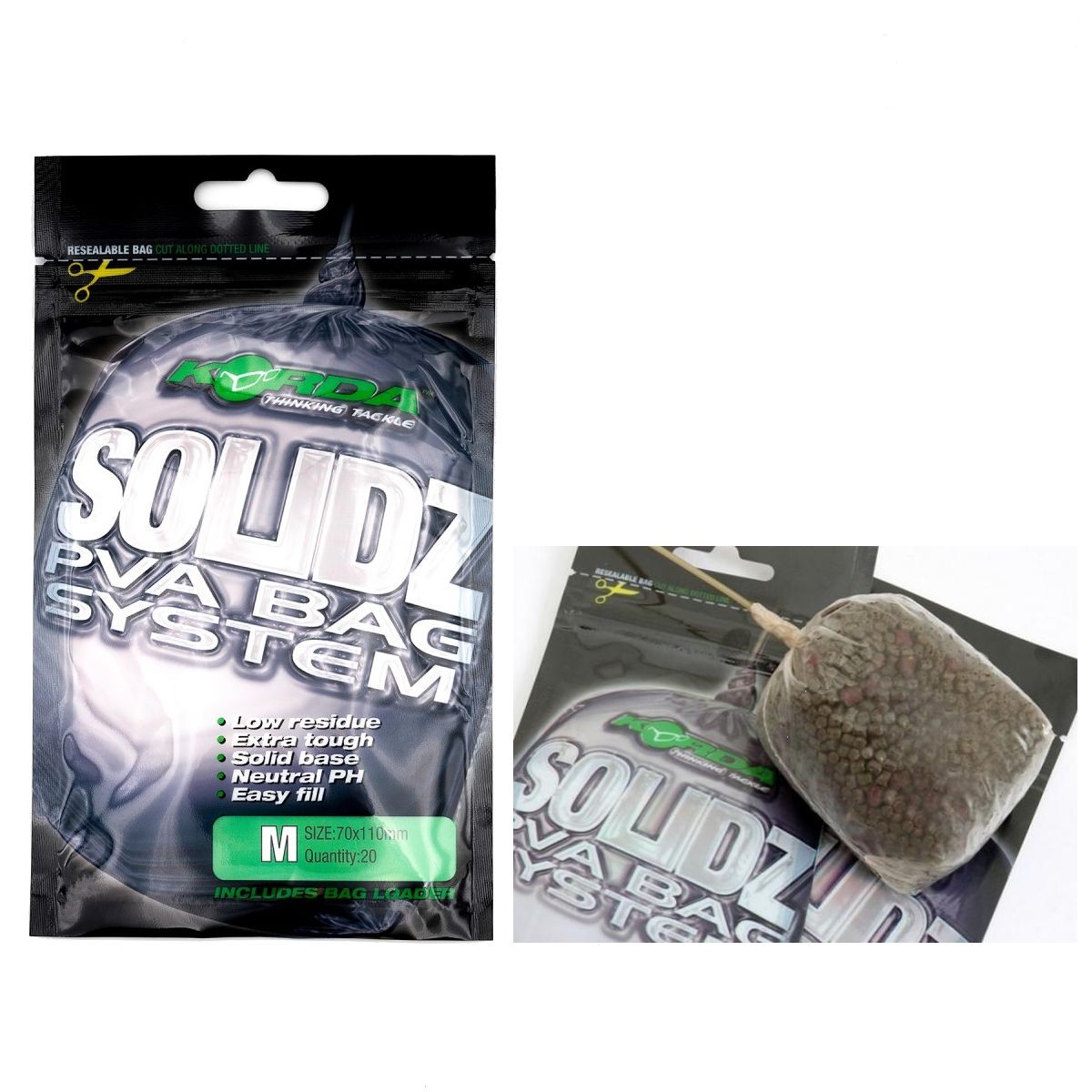 Korda Solidz PVA Bags Medium Carp Fishing Dissolvable Solid Bag Baits