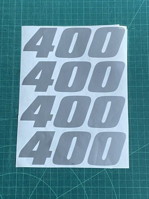 4 x ANY NUMBER COLOUR Motor Bike Car Cycle Stickers Decals Size Tank Fairing