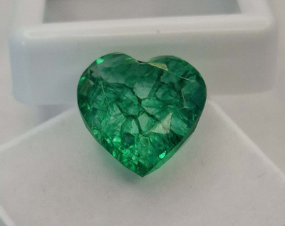 Green Emerald Colombian Heart Cut Natural 9-11 Ct Certified Loose Gemstone RK645