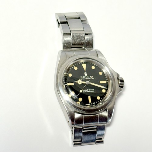 1965 Rolex Submariner 5513 No-Date Black Dial SS 40mm Automatic Men’s Watch