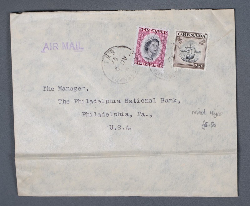 MayfairStamps Grenada 1957 to Philadelphia PA Air Mail Cover aaz_14727