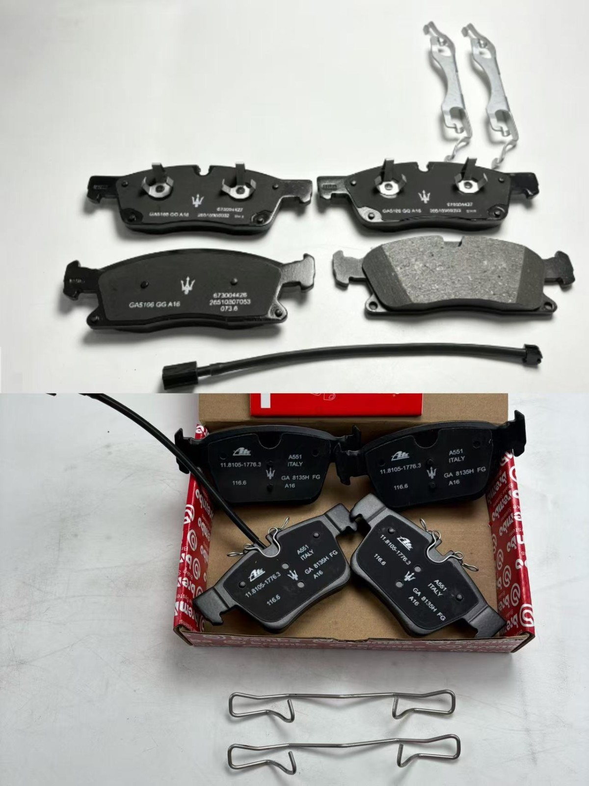 GEN Front & Rear Brake Pads Set for Maserati Levante (2017-2022) 3.0/3.8L USA