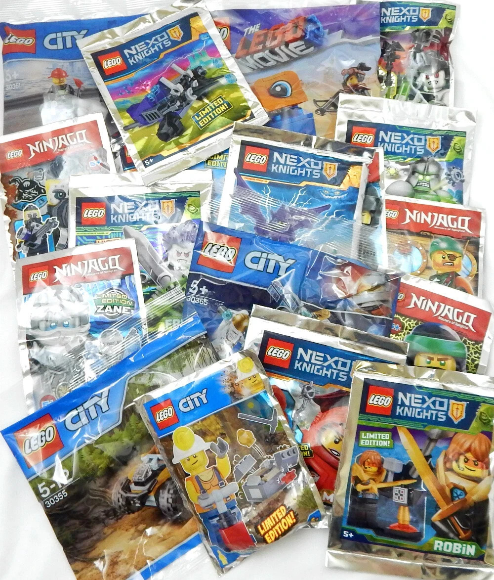 10x LEGO Random Polybag or Foil Bag or Mini Pack w/ Builds & Minifigures SEALED