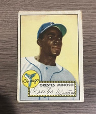 1952 Topps Orestes Minnie Minoso Rookie Card #195 RC Low Grade White Sox HOF. rookie card picture